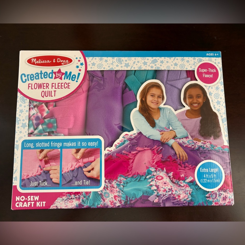 Melissa & Doug Created by Me! Flower Fleece Quilt